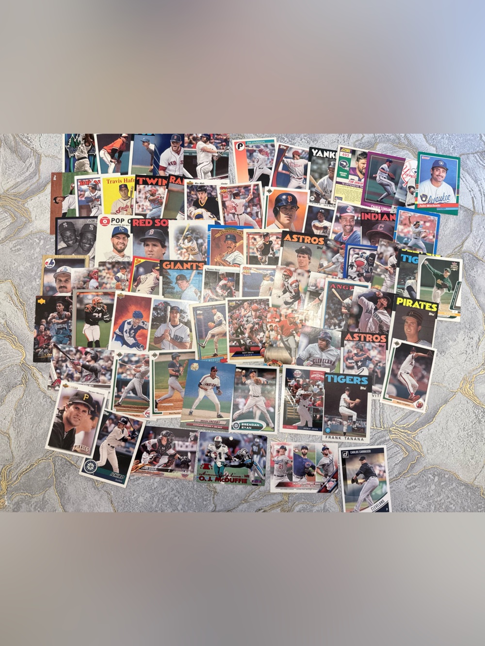 Vintage Sports/Baseball Card Lot - Multi-Color Assortment